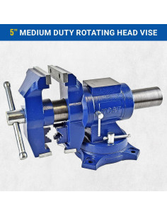 Prensa de banco Yost 750-E 5" Doble Mordaza Hierro Azul 2