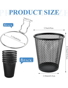 Organizador de Tazas para Tablero Perforado Milkary 6 Ganchos 2