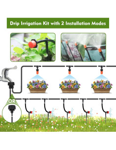 Kit de Riego por Goteo Flantor 15.24 m Automático Ahorra Agua 2