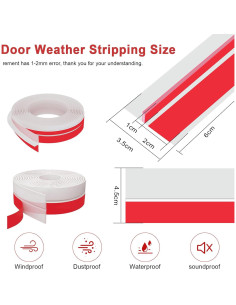 Cinta de Sellado para Puerta BADAO TPE 11m Transparente 2