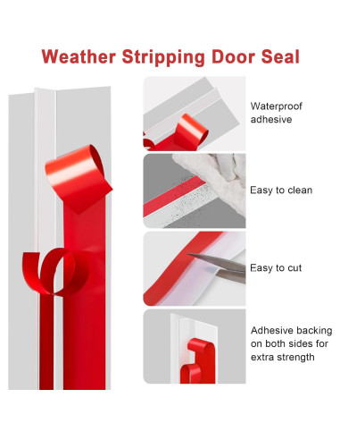 Cinta de Sellado para Puerta BADAO TPE 11m Transparente