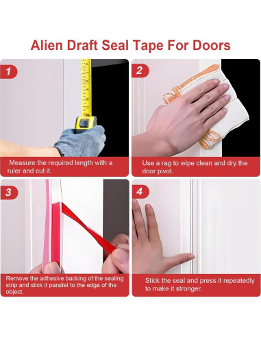 Cinta de Sellado para Puerta BADAO TPE 11m Transparente