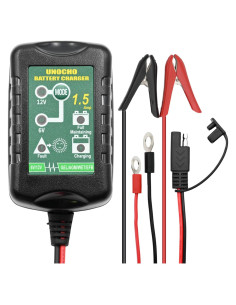 Cargador de Batería Inteligente Unocho 6V/12V 1.5A Automático