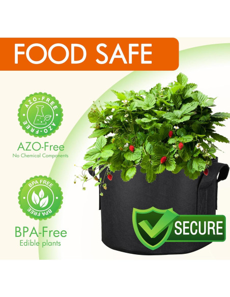 Bolsas de Cultivo Gardzen 30 Galones Paquete de 6 Tela