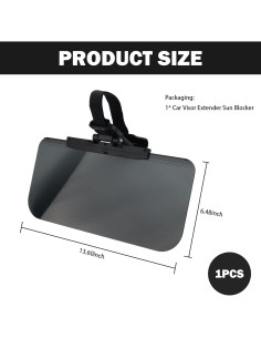 Extensor de Visera Solar Polarizada YGDMD Ajustable 34.54 cm 2