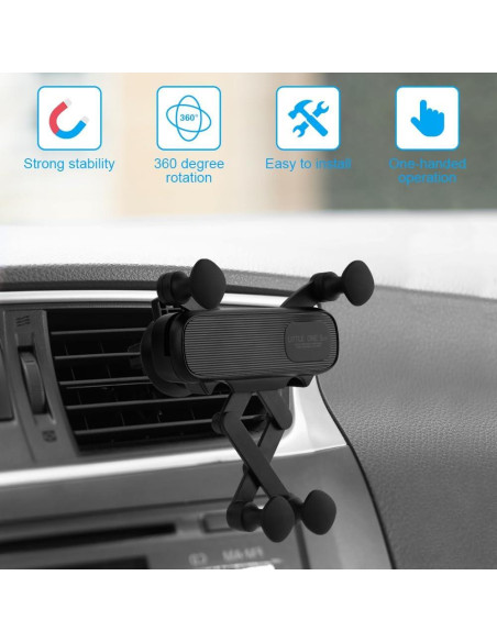 Soporte para teléfono de coche Ouuze Q1-3555195, negro Soporte para teléfono de coche Ouuze Q1-3555195, negro