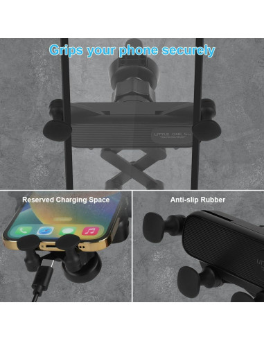 Soporte para teléfono de coche Ouuze Q1-3555195, negro