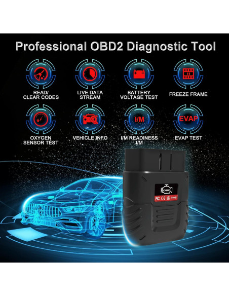 Escáner OBD2 Bluetooth SinoTrack V019 Diagnóstico Automotriz