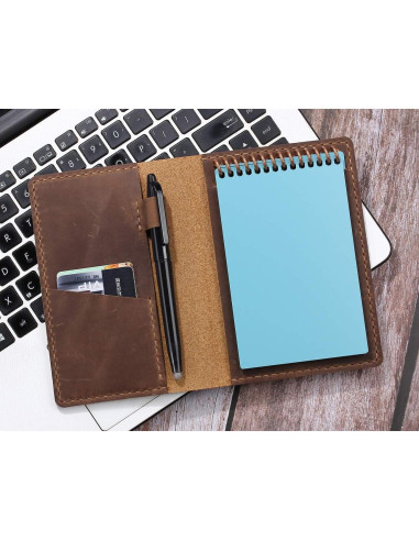 Cubierta de Diario de Cuero Robrasim Mini 8.9x14 cm Marrón