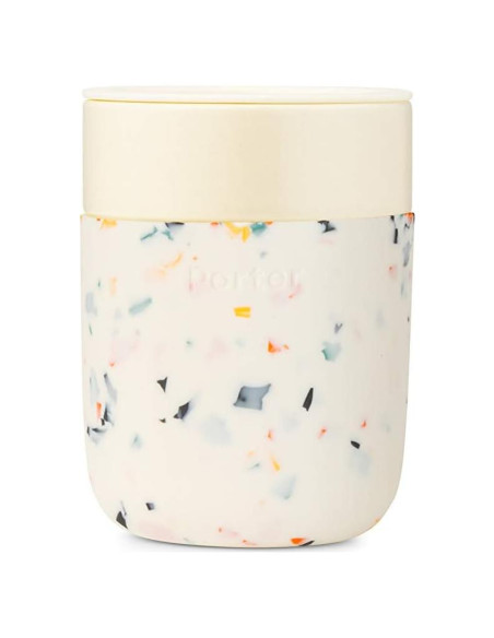 Taza Cerámica W&P Porter 12 Onzas Terrazzo Crema Reutilizable
