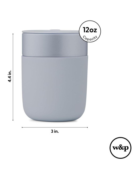 Taza Cerámica W&P Porter 12 Onzas Terrazzo Crema Reutilizable
