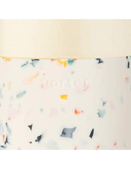 Taza Cerámica W&P Porter 12 Onzas Terrazzo Crema Reutilizable