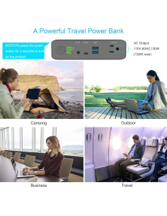 Cargador Portátil AC Krisdonia 60000mAh 130W USB-C y QC 3.0 2