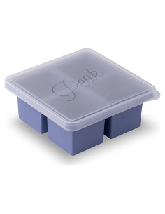 Bandeja de Congelador de Silicona W&P Cup Cubes 4 Tazas Azul