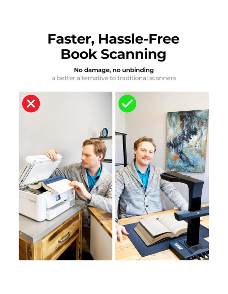 Escáner de libros CZUR ET MAX 38MP A3 USB HDMI OCR