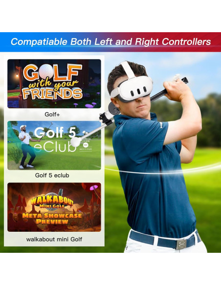 Club de Golf VR X-super para Meta Quest 3/3S - Realista y Seguro