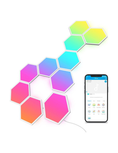 Paneles de Luz Hexagonales Govee Glide RGBIC - 10 Piezas