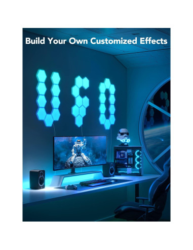 Paneles de Luz Hexagonales Govee Glide RGBIC - 10 Piezas