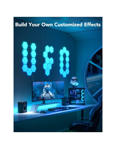 Paneles de Luz Hexagonales Govee Glide RGBIC - 10 Piezas