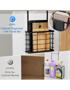 Organizador de Puerta de Gabinete LIVOD con Soporte para Toallas 2