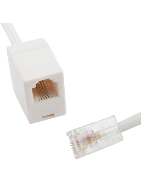 Adaptador Convertidor RJ45 a RJ11 3 Piezas Dahszhi