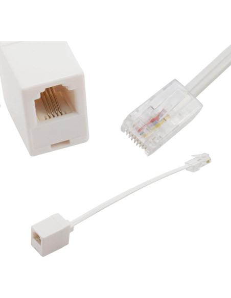 Adaptador Convertidor RJ45 a RJ11 3 Piezas Dahszhi