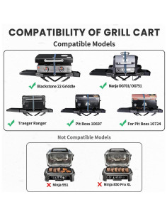 Carro de Parrilla Plegable GRISUN para Ninja OG700-OG750 2