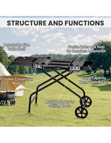 Carro de Parrilla Plegable GRISUN para Ninja OG700-OG750