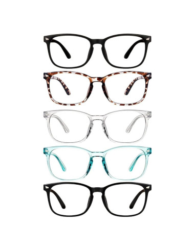 Gafas de lectura CHEERS DEVICES 5 pares 1.0x luz azul