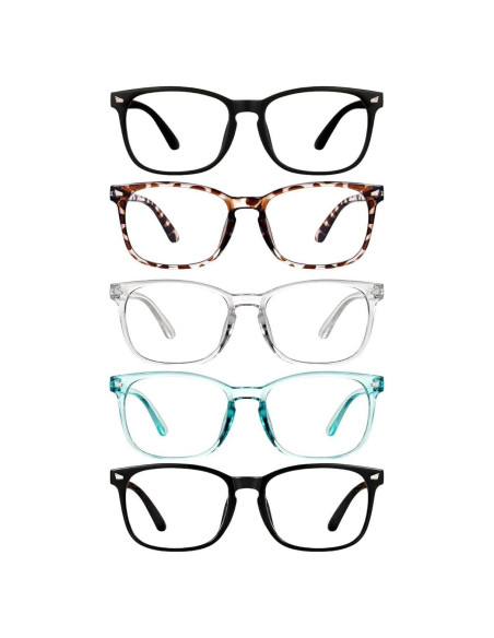 Gafas de lectura CHEERS DEVICES 5 pares 1.0x luz azul
