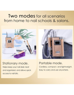 Taladro de Uñas Eléctrico Delanie 2 en 1 Recargable 40000 RPM 2