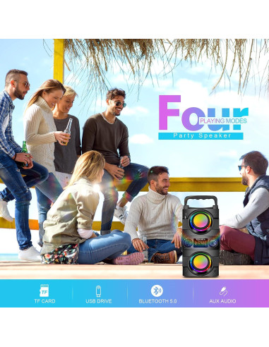 Altavoz Bluetooth TENMIYA A23 Pro 40W Portátil con Subwoofer