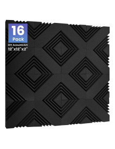 Paquete de 16 Paneles Acústicos Focusound 30 x 30 x 10 cm