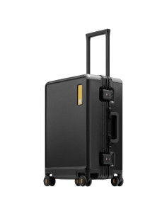 Maleta Sin Cremallera LEVEL8 20 Pulgadas Negro con Aluminio