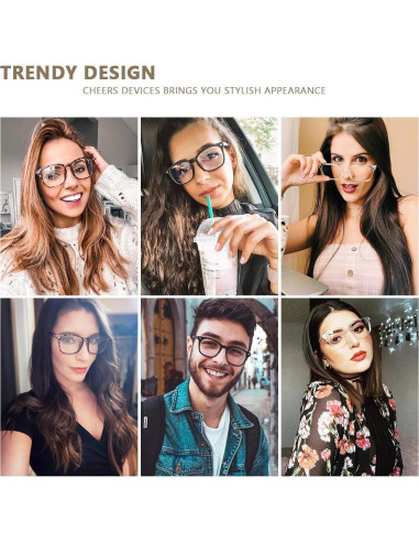 Gafas de lectura CHEERS DEVICES 5 pares 1.0x luz azul