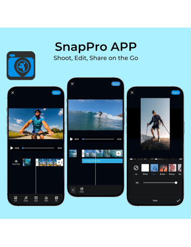 Cámara de acción Icefox i7 4K 60FPS 30MP con estuche