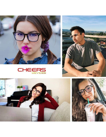 Gafas de lectura CHEERS DEVICES 5 pares 1.0x luz azul