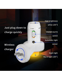 Linterna de Emergencia THOVAS 3 en 1 Recargable 500 Lúmenes 2