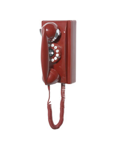 Teléfono de pared Crosley CR55-RE vintage rojo 1.6kg