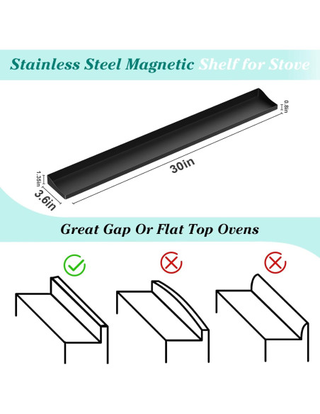 Estante Magnético de Cocina Foeacry 76x9.2x3.5cm Acero Inoxidable