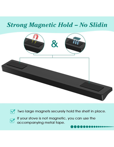 Estante Magnético de Cocina Foeacry 76x9.2x3.5cm Acero Inoxidable