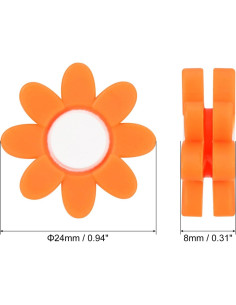 Amortiguadores de Raqueta de Tenis PATIKIL Silicona Naranja 2
