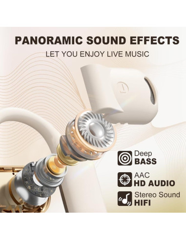 Auriculares Traductores AI Genérico 144 Idiomas Bluetooth Caqui