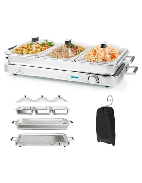 Calentador Eléctrico Buffet ARLIME 450W 8QT Acero Inoxidable