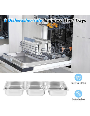 Calentador Eléctrico Buffet ARLIME 450W 8QT Acero Inoxidable