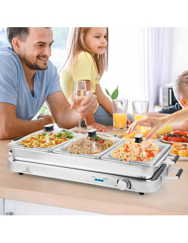 Calentador Eléctrico Buffet ARLIME 450W 8QT Acero Inoxidable