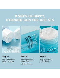 Kit Mini de Cuidado de Piel e.l.f. Holy Hydration - Limpiador, Tónico y Crema 2