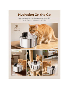 Dispensador de Agua Inalámbrico YGGDRA 3.2L para Gatos 2