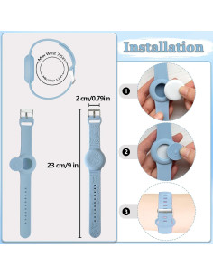 Pulsera Airtag Impermeable Tyanuzz Azul-Mariposa para Niños 2