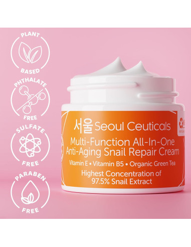 Crema Hidratante SeoulCeuticals 97.5% Mucina de Caracol 56.7g